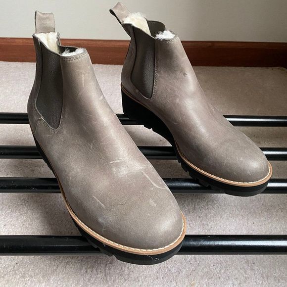 EILEEN Fisher Women Lilou Premium Nubuck Leather Chelsea Boots - NEW NWOB - Picture 6 of 8